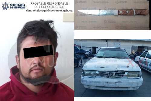 Detienen a presunto ladrón de autos en Toluca y área conurbada